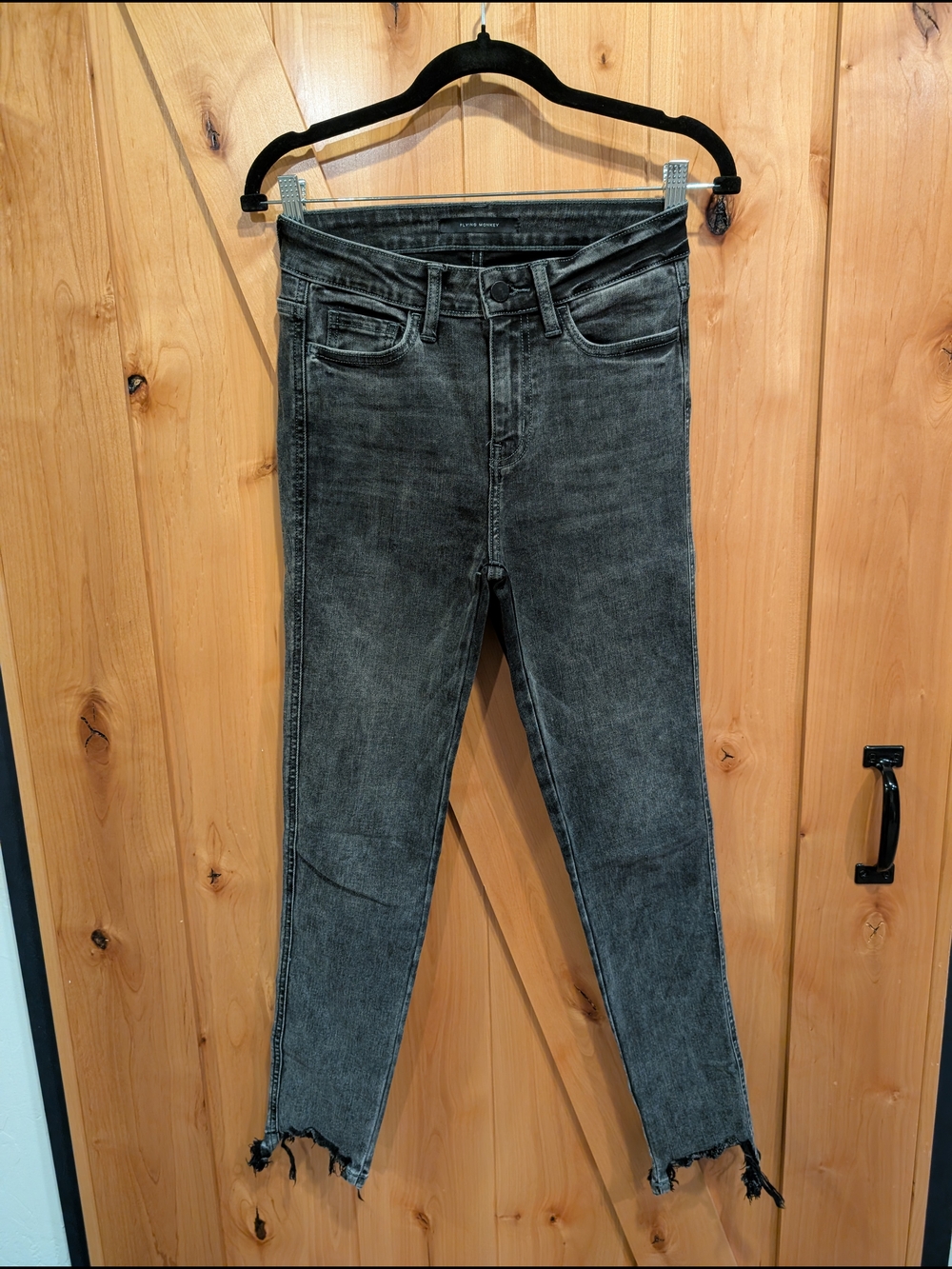 Flying Monkey Women's Cropped Ankle Jeans - Washed Black